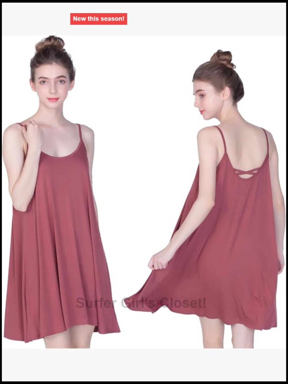 Plus Size Sleeveless Lounge Tank Dress - Soft Swing Midi Nightgown